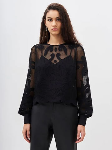 Rapsodia Blusas y Camisas de Color Negro