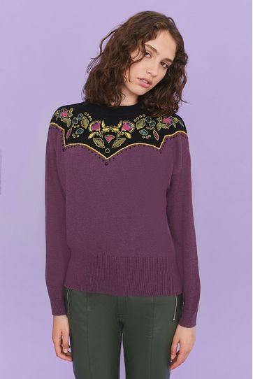 

Suéter Celine Rapsodia talla: S y color: violeta