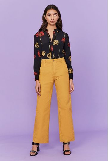 

Pantalón Henriette Rapsodia talla: M y color: mostaza