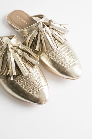 

Zuecos Fringe Rapsodia talla: 40 y color: dorado