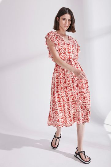 

Vestido Jaqueline Rapsodia Asia talla: S y color: rojo