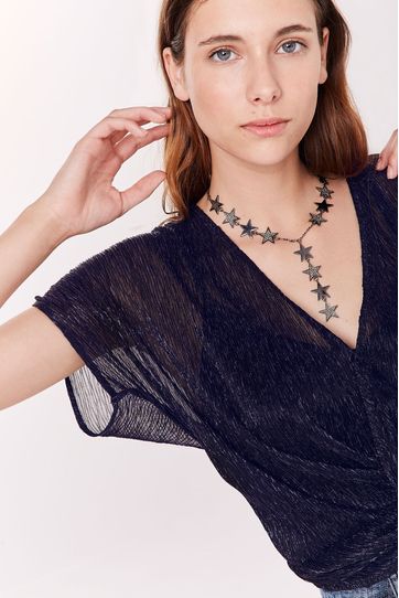 

Playera Renee Rapsodia Talla: XS y color: azul