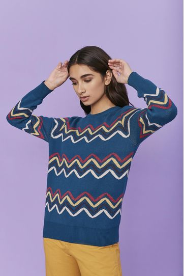 

Suéter Agnes Rapsodia Talla: S y color: azul