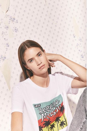 

Playera Disco Rapsodia Reggae Talla: XS y color: blanco