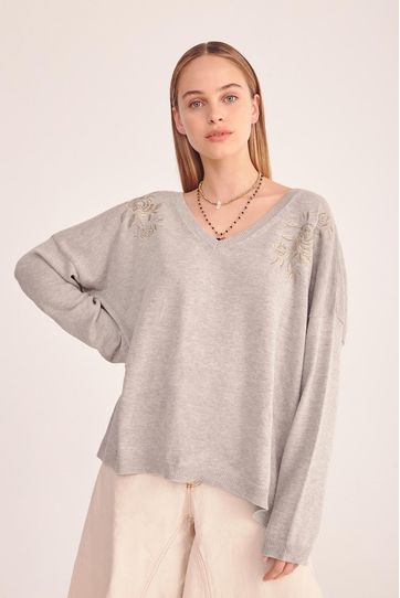 

Suéter Leva Rapsodia Rose Talla: M y color: gris melange