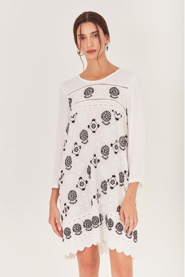 

Vestido Shizen Rapsodia Talla: XS y color: blanco
