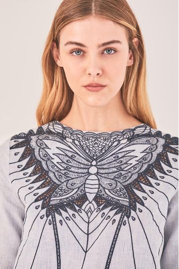 

Vestido Shizen Rapsodia Butterfly Talla: L y color: azul