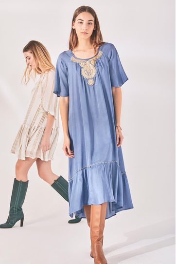 

Vestido Seryoga Rapsodia New Talla: XL y color: azul
