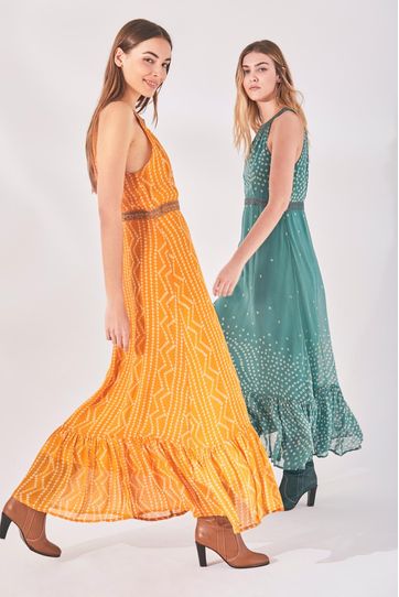 

Vestido Bandani Rapsodia Kesari Talla: L y color: mostaza