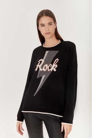 

Suéter Rock Rapsodia & Roll Talla: S y color: negro