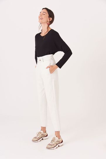 

Jeans Mom Fit Harry Off White Rapsodia Talla: XXS y color: crudo