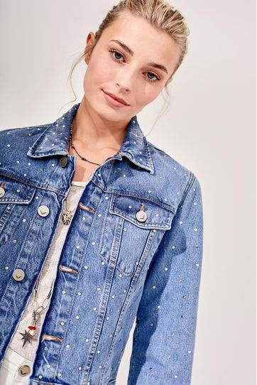 

Chamarra Dots Rapsodia Studs Talla: L y color: azul
