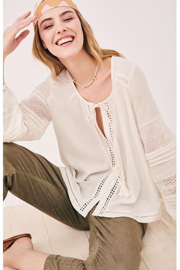 

Camisa Romance Rapsodia Talla: L y color: crudo