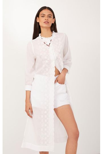 

Camisa Hanna Rapsodia Volados Talla: XL y color: blanco