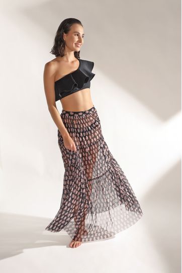 

Falda Valentina Rapsodia Talla: U y color: negro caracoles