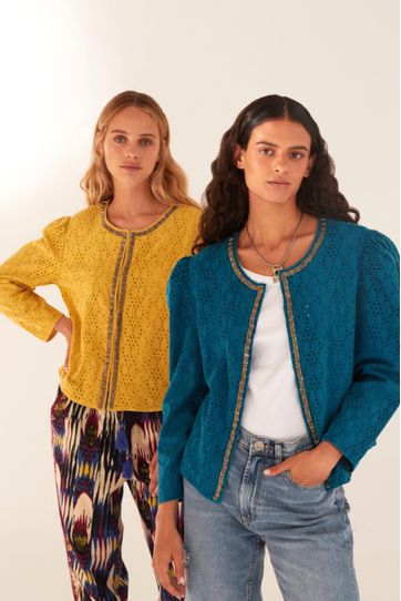 

Saco Broderie Rapsodia Crissy Talla: S y color: petroleo