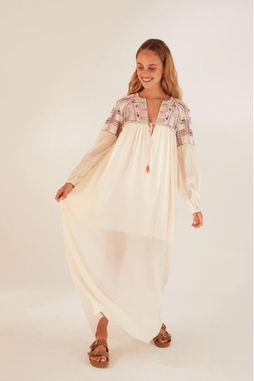 

Vestido Fly Rapsodia Mine Talla: L y color: crudo