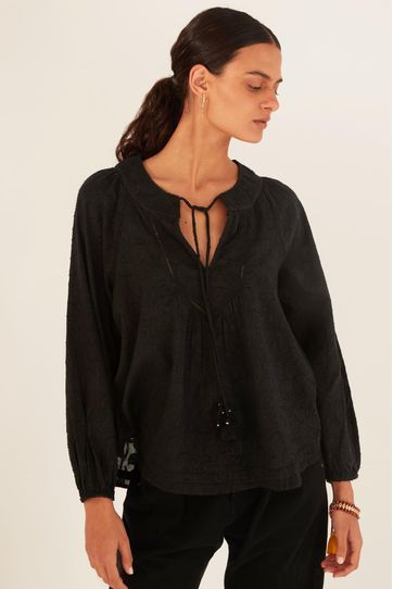 

Camisa Arusha Rapsodia New Talla: XS y color: negro