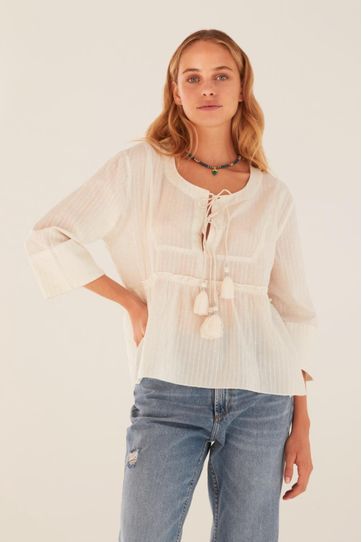 

Camisa Ibiza Rapsodia Slash Talla: S y color: crudo