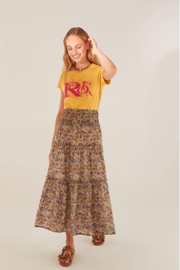

Falda Maggie Rapsodia Bohemia Talla: M y color: crudo