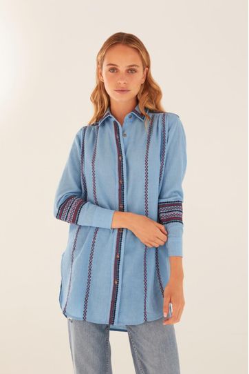 

Camisa Kansk Rapsodia New Talla: XS y color: celeste
