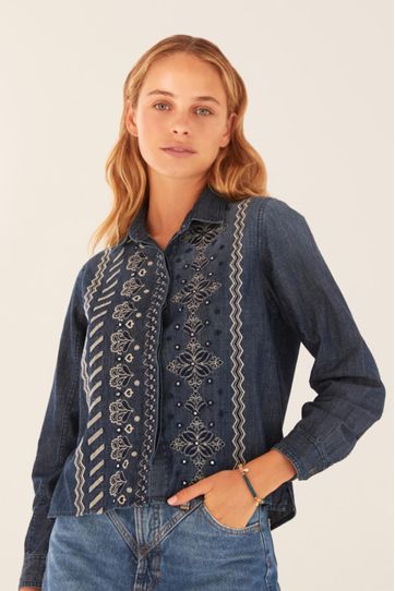 

Camisa Denim Rapsodia New Talla: XS y color: celeste