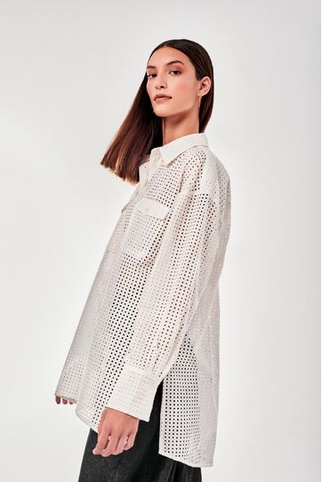 

Camisa Lauchi Rapsodia Broderie Talla: M y color: blanco