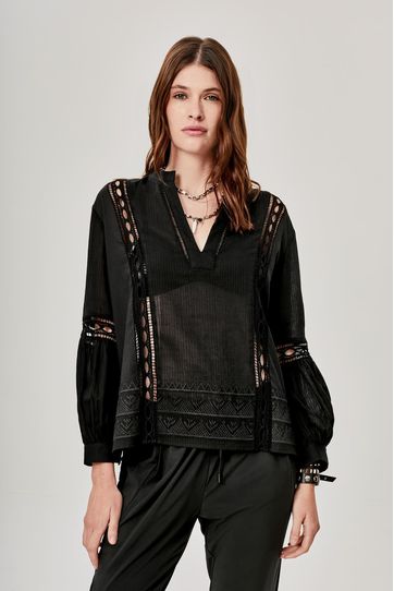 

Camisa Okon Rapsodia Jaquard Talla: XS y color: negro