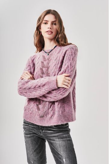 

Suéter Braid Rapsodia Bling Talla: M y color: lila