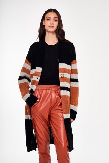 

Cardigan Stripes Rapsodia Talla: L y color: negro