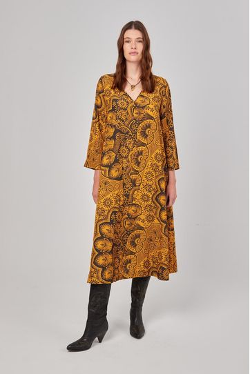 

Vestido Olien Rapsodia Elisa Talla: XS y color: mostaza