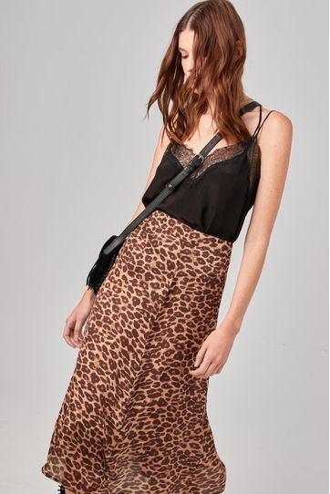 

Falda Midi Rapsodia Amedee Leopard Marron Talla: M y color: marron