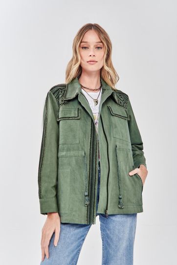 

Chamarra Rapsodia Army Emi Verde Talla: XS y color: verde