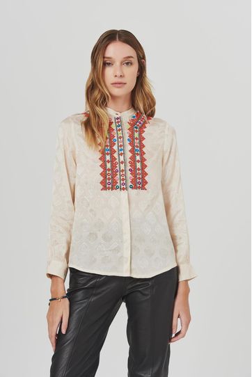 

Camisa Rapsodia Ines Ohio Crudo Talla: S y color: crudo