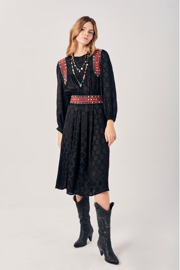 

Vestido Rapsodia Avignon Ohio Negro Talla: L y color: negro