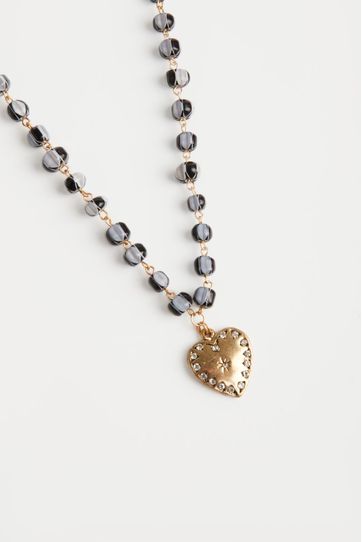 

Collar Rapsodia Murano Heart Negro Talla: U y color: negro