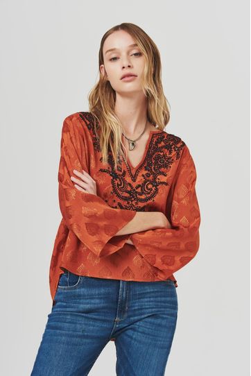 

Camisa Rapsodia Gandha Zapp Ocre Talla: XS y color: ocre