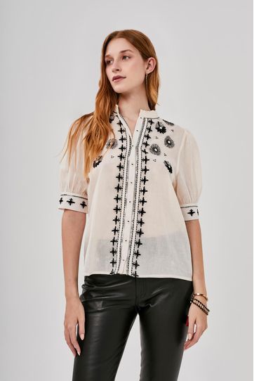 

Camisa Rapsodia Horses Gang Crudo Talla: XS y color: crudo