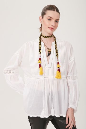

Camisa Rapsodia Globo Blanco Talla: XS y color: blanco