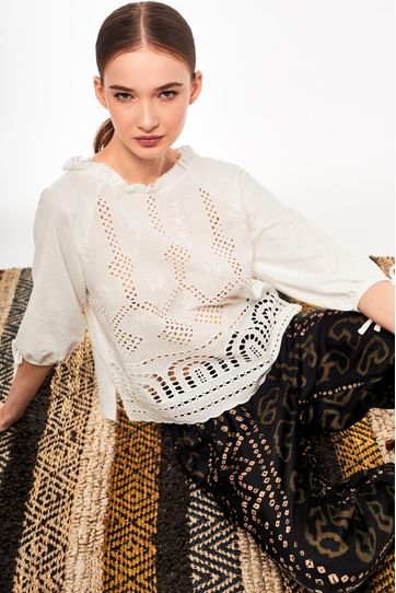 

Blusa Rapsodia Pullov P Crudo Talla: M y color: crudo
