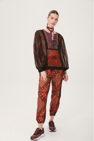

Camisa Rapsodia Gandha Ani Print Negro Talla: XS y color: negro
