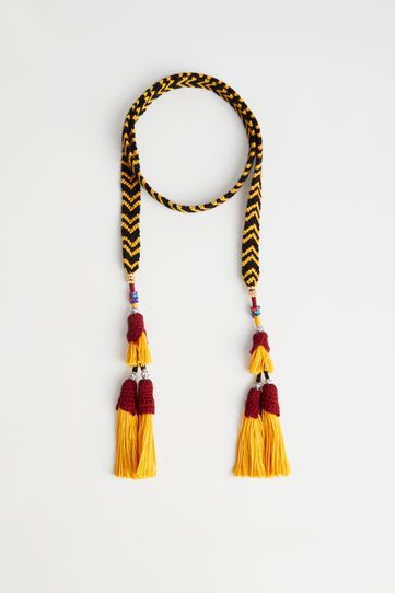 

Collar Rapsodia Sol Tassels Mostaza Talla: U y color: mostaza