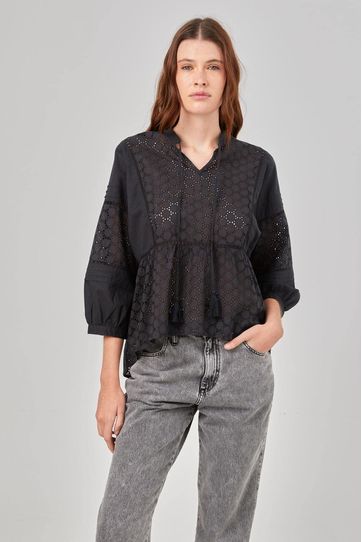 

Camisa Rapsodia Plain Broderie Gris Talla: L y color: gris