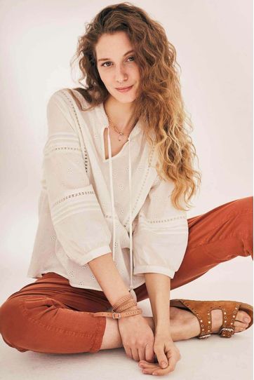 

Camisa Rapsodia Plain Broderie New Crudo Talla: S y color: crudo