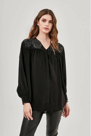 

Camisa Rapsodia Feather New Negro Talla: L y color: negro
