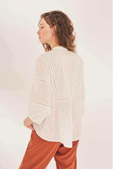 

Camisa Rapsodia Plain Broderie New Crudo Talla: XS y color: crudo