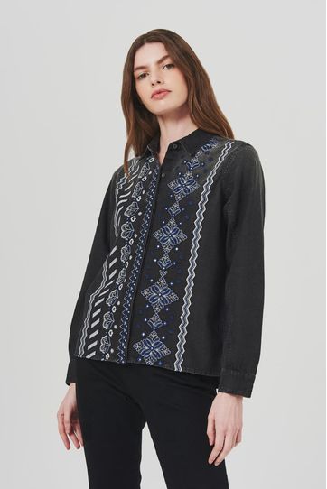

Camisa Denim Rapsodia New Talla: XS y color: negro