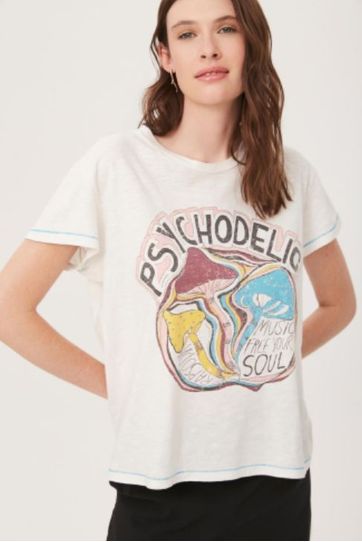 

Playera Rapsodia Psicodelia Crudo Talla: L y color: crudo