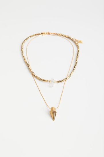 

Collar Rapsodia Sydney Pendulo Dorado Talla: U y color: dorado