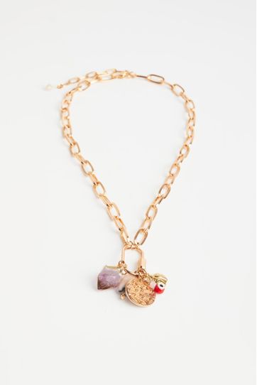 

Collar Rapsodia Link Charms Dorado Talla: U y color: dorado